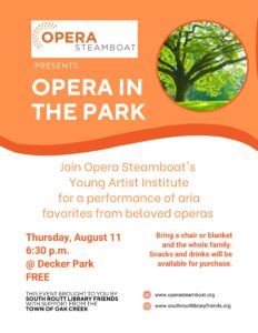 Opera in the Park flyer